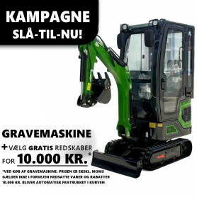 Gravemaskine 1,1 ton med kabine